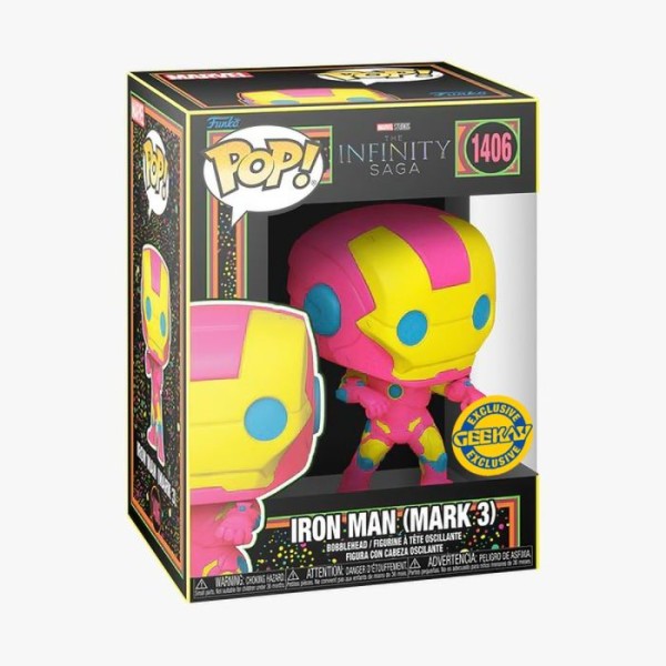 Funko Pop! Marvel: Iron Man Mark 3 Blacklight Vinyl Figures Geekay Exclusive