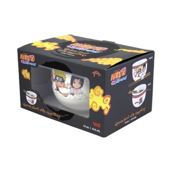 Just Funky Naruto Group Ramen Bowl With Chopsticks 14 Oz