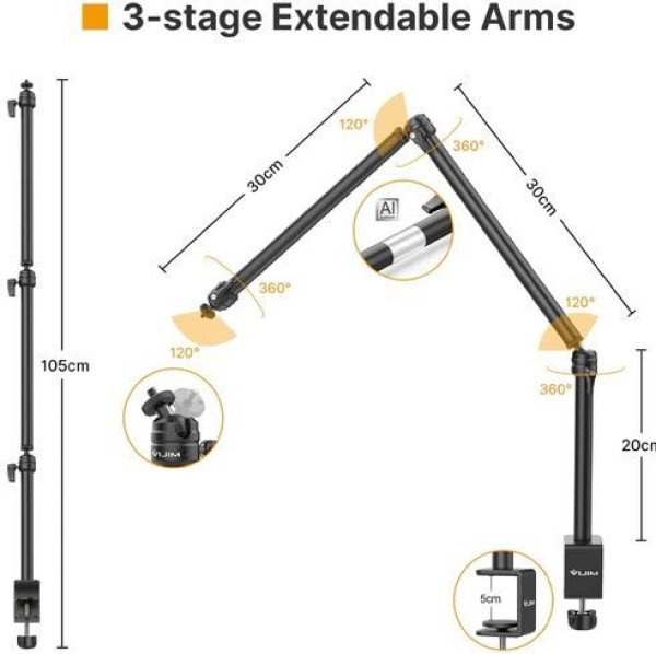 ULANZI LS08 VIJIM LS08 FLEXIBLE ARM / LIGHT STAND