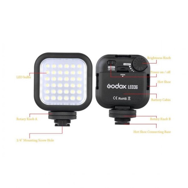 GODOX LED36 ON CAMERA MINI LED