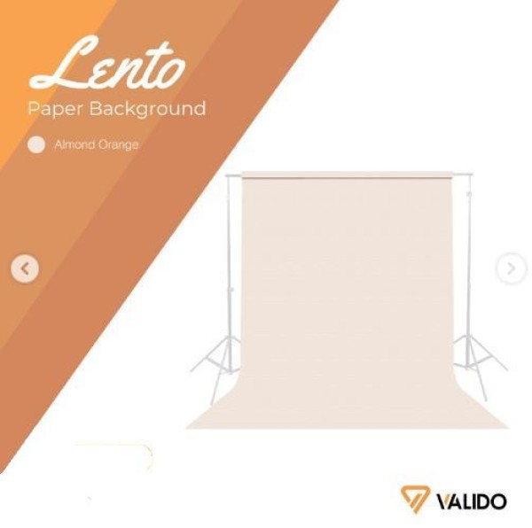 VALIDO LENTO ALMOND ORANGE PAPER BACKGROUND (1.35mX10m)