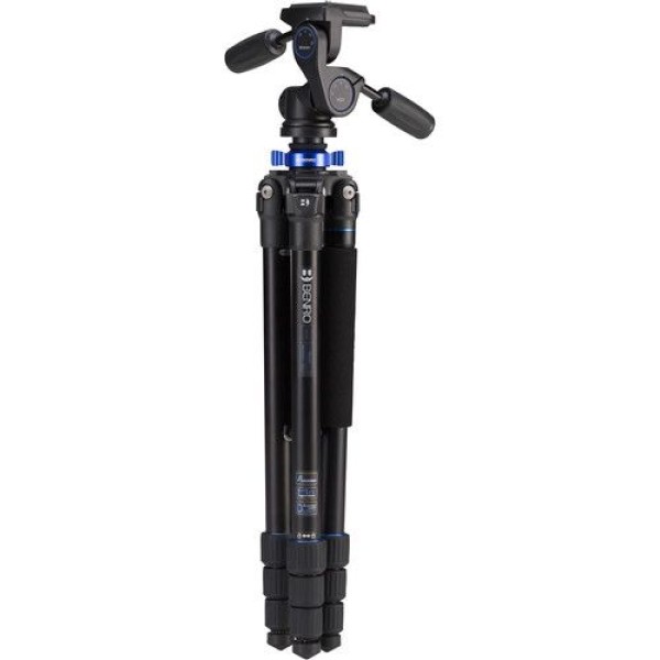 BENRO TMA28AHD2A SERIES 2 MACH 3 ALUMINUM TRIPOD WITH HD2 3-WAY PAN/TILT HEAD