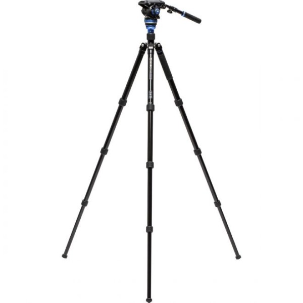 BENRO A3883TS6PRO REVERSE-FOLDING ALUMINUM TRAVEL TRIPOD WITH S6PRO FLUID VIDEO HEAD