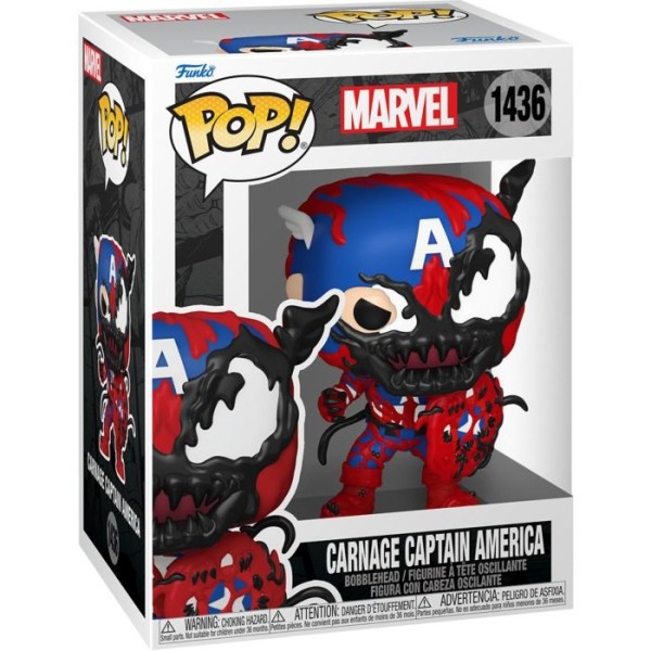 Funko Pop! Marvel: Carnageized Captain America Vinyl Figures