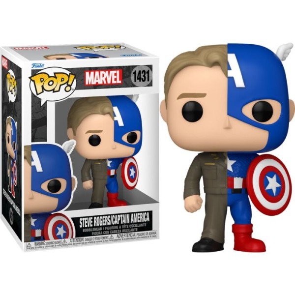 Funko Pop! Marvel: Split Captain A/Steve R Vinyl Figures