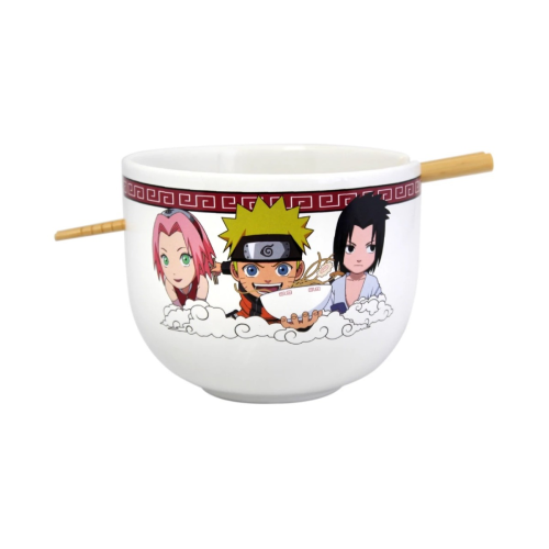 Just Funky Naruto Group Ramen Bowl With Chopsticks 14 Oz