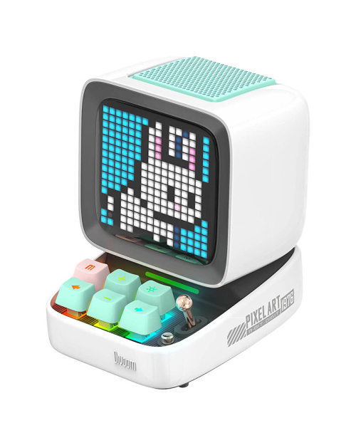 Divoom Ditoo Plus Retro Pixel Art Game Bluetooth Speaker -  White
