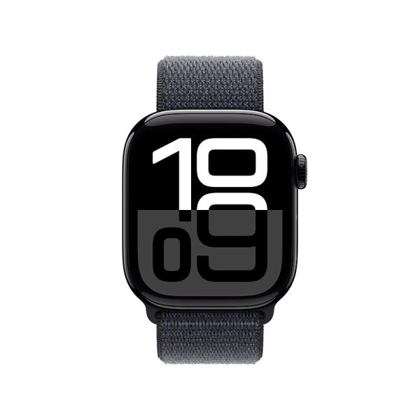 ساعة ابل الجيل العاشر GPS هيكل من الألومنيوم باللون Jet Black ,مقاس 42 ملم