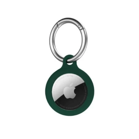 Next One Silicone Airtag Secure Key Clip – Green