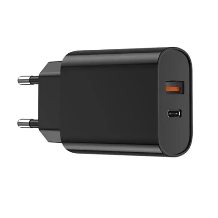 Wi-U003 شاحن PD+QC, قابس الاتحاد الأوروبي, اسود