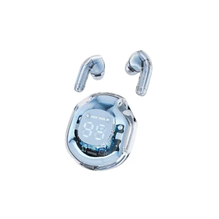 سماعات اذن بلوتوث T8 Crystal (2) ملونة, ازرق جليدي
