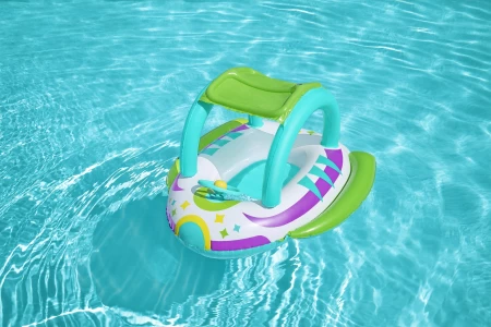 بيست واي - قارب أطفال مقاس 42 × 44 بوصة/1.07MX 1.12M SPACE SPLASH