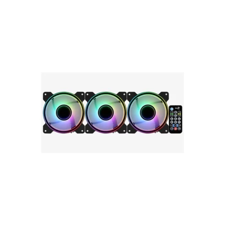 Aerocool Mirage 12 ARGB Pro 120mm Pack (3xFan) with RGB Hub | Mirage-12-ARGB-Pro