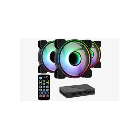 Aerocool Mirage 12 ARGB Pro 120mm Pack (3xFan) with RGB Hub | Mirage-12-ARGB-Pro