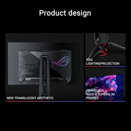 شاشة الألعاب ASUS ROG SWIFT PG27AQDP مقاس 27 بوصة ودقة 2560X1440 و480 هرتز - حصريًا من Geekay!