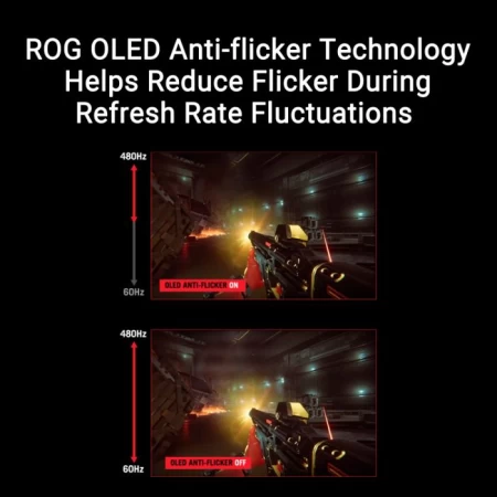 شاشة الألعاب ASUS ROG SWIFT PG27AQDP مقاس 27 بوصة ودقة 2560X1440 و480 هرتز - حصريًا من Geekay!