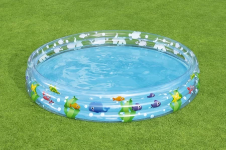 BESTWAYΦ6' X H13 "/Φ1.83M X H33CM حوض سباحة عميق ذو 3 حلقات
