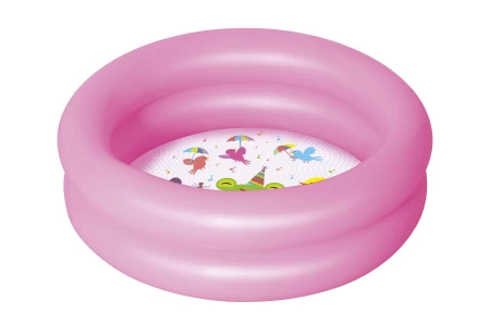 BESTWAYΦ24" X H6"/Φ61CM X H15CM حوض سباحة للأطفال دائري بحلقتين