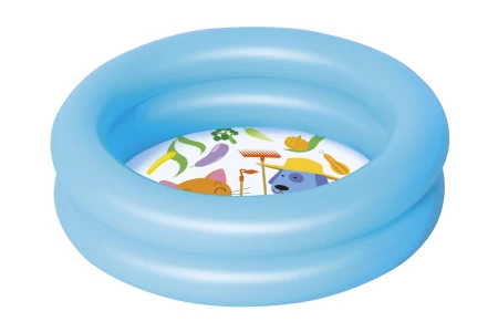 BESTWAYΦ24" X H6"/Φ61CM X H15CM حوض سباحة للأطفال دائري بحلقتين