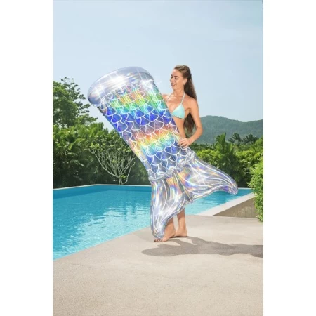 BESTWAY6'4" X 40"/1.93MX 1.01M صالة ذيل حورية البحر قزحية الألوان