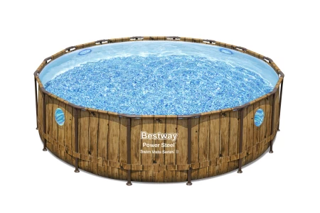 مجموعة حمامات السباحة BESTWAY مقاس 16 قدما × 48 بوصة / 4.88 م × 1.22 مترا