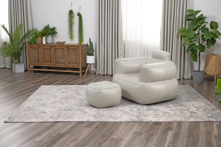 42 بوصة × 39 بوصة × 31.5 بوصة/1.07 متر × 99 سم × 80 سم كرسي استرخاء Comfi Cube (كرسي، رقعة إصلاح، لونين متنوعين).