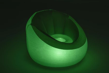 بيست واي، 40 بوصة × 38 بوصة × 28 بوصة/1.02MX 97 سم × 71 سم كرسي هوائي LED قابل للنفخ