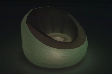 كرسي هوائي بيست وايInflate-a-chair بإضاءة ليد, مقاس 1.02 متر × 97 سم × 71 سم (المحتويات: كرسي, رقعة اصلاح)