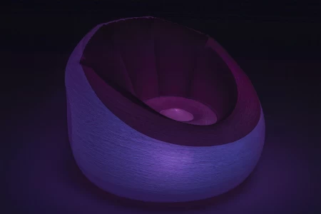 كرسي هوائي بيست وايInflate-a-chair بإضاءة ليد, مقاس 1.02 متر × 97 سم × 71 سم (المحتويات: كرسي, رقعة اصلاح)