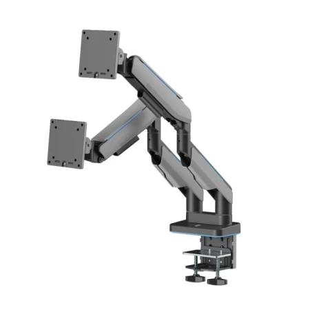GamerTek Pivot Dual RGB Monitor Arm - Black