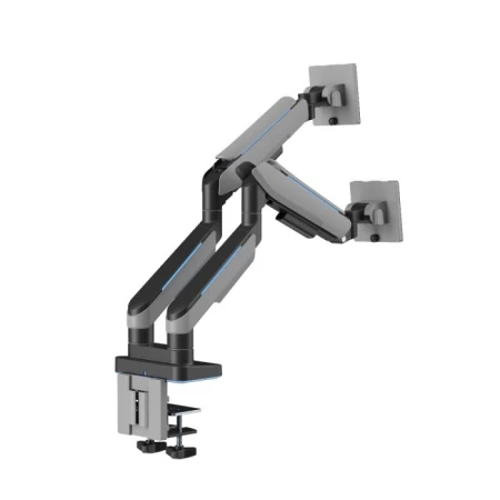 GamerTek Pivot Dual RGB Monitor Arm - Black
