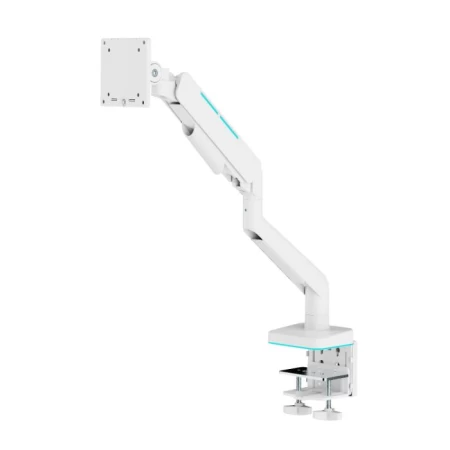 GamerTek Pivot Single RGB Monitor Arm - White