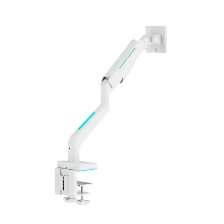 GamerTek Pivot Single RGB Monitor Arm - White