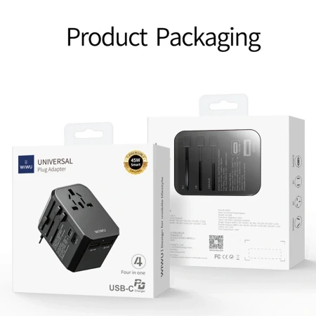 ويوي محول قابس العالمي بخاصية الجان 45 وات