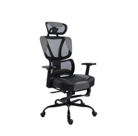 بلاك بول كرسي مكتب وألعاب شبكي مع مسند قدم، ومسند رأس قابل للتعديل، وذراع ثلاثي الأبعاد – أسود