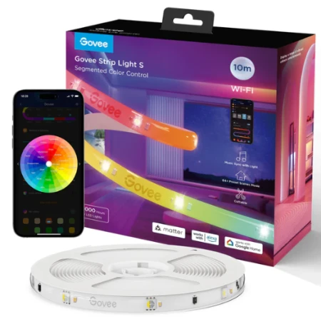 جوفي شريط إضاءة LED RGBIC بتقنية واي فاي وبلوتوث مع طبقة حماية (10 أمتار) - H612C