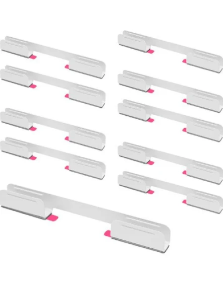 جوفي مشبكان، أبيض، 5 قطع في عبوة واحدة - H10D2