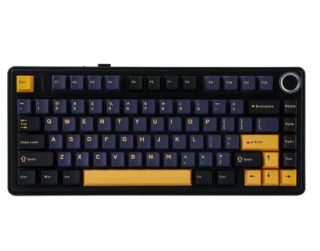 أولا لوحة مفاتيح ميكانيكية لاسلكية  F75 75% Gasket، مفتاح LEOBOG Reaper - أسود