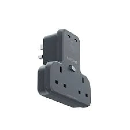 راف باور RP‑PC1065 – موسع  باور جان بقوة 45 واط مع 2 مأخذ التيار المتردد (ايه سي) و2 منفذ يو اس بي-سي