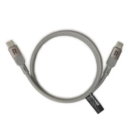 راف باور كابل  RP-CB1039 مغناطيسي مضفر بقوة 60 واط، بطول 1.2 متر، رمادي