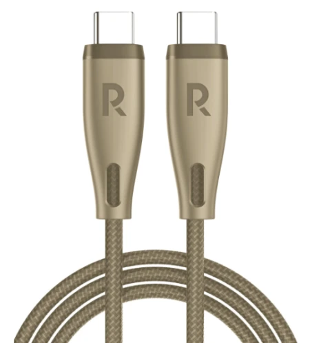 راف باور كابل  60 واط، 1.2 متر، USB2.0، 3 أمبير، ذهبي