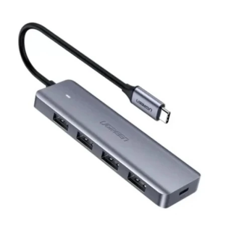 يو جرين موزع USB 3.0 رباعي المنافذ مع مزود طاقة USB-C