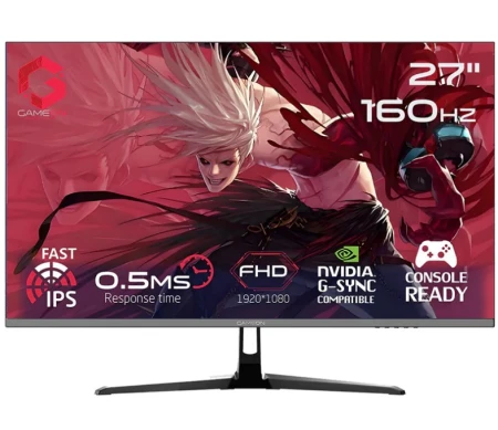 جيم اون شاشة الألعاب  من سلسلة إسنشيال، مقاس 27 بوصة، بدقة فل إتش دي، ومعدل تحديث 160 هرتز، وتقنية آي بي إس سريعة (تدعم بلايستيشن 5) - أسود